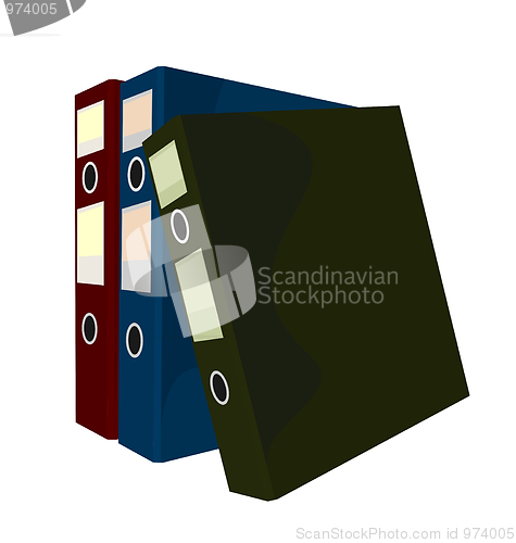 Image of Realistic illustration of close folders