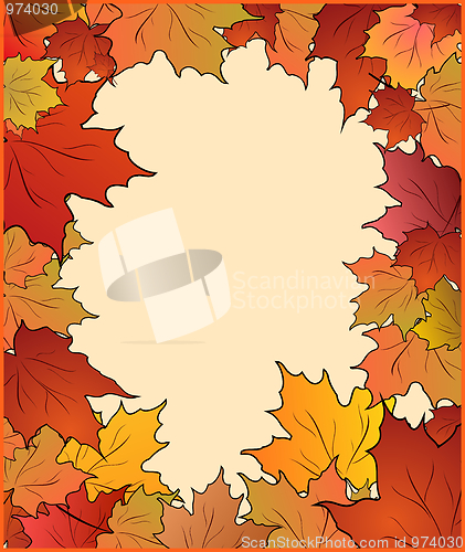 Image of Autumn card with maple