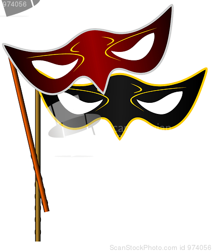 Image of Realistic illustration of carnivals mask