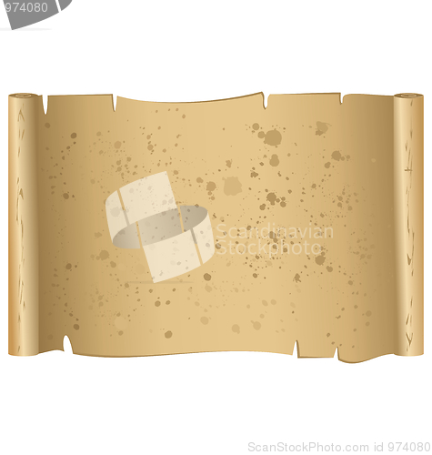 Image of Realistic illustration the ancient shabby manuscript
