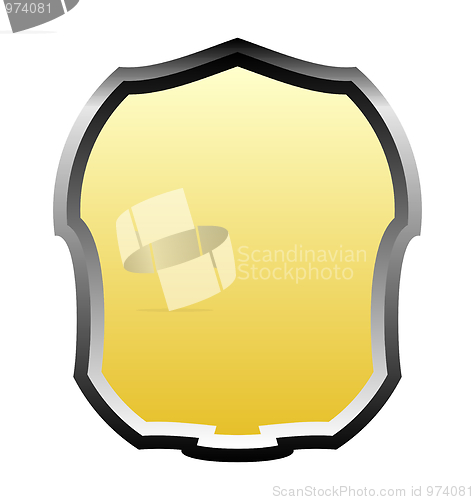 Image of Illustration gold banner of white background