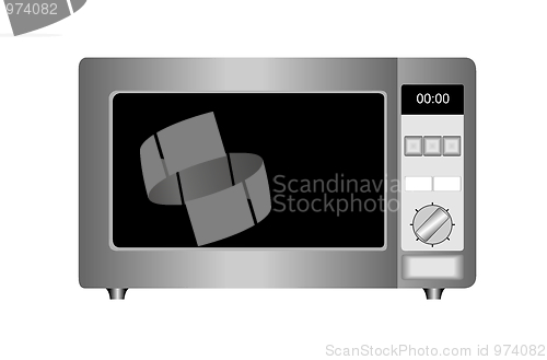 Image of Illustration of microwave oven isolated on white background.