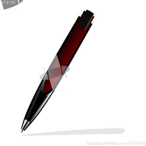 Image of Realistic illustration of red pen 