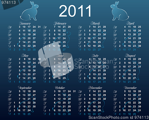 Image of European calendar 2011