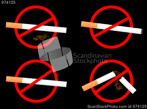 Image of Set sign "No Smoking"