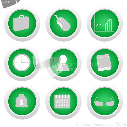 Image of Green sticker with icon 9