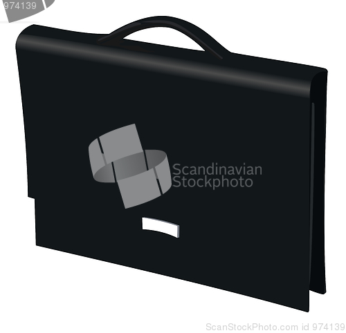 Image of Realistic illustration black business bag