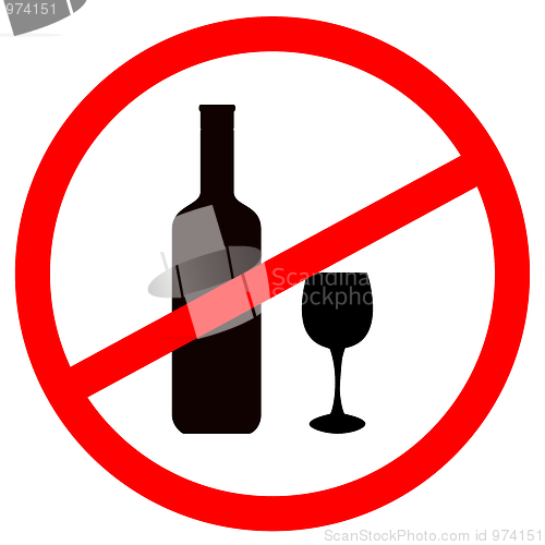 Image of Sign stop alcohol