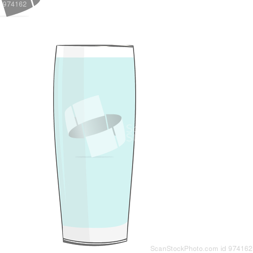Image of Realistic illustration glass with water