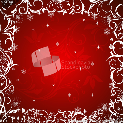 Image of winter floral frame
