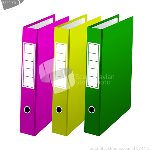 Image of Three office folders