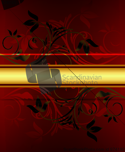 Image of Golden floral background