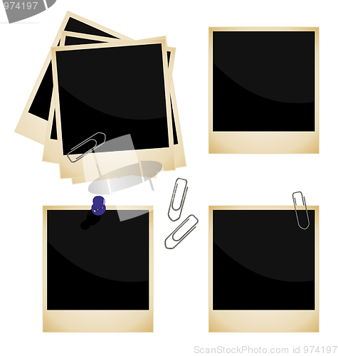 Image of Realistic illustration of set a photo frame - vector