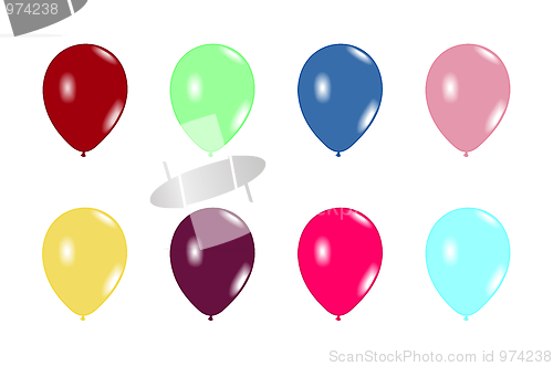 Image of Set balloons are isolated on white background