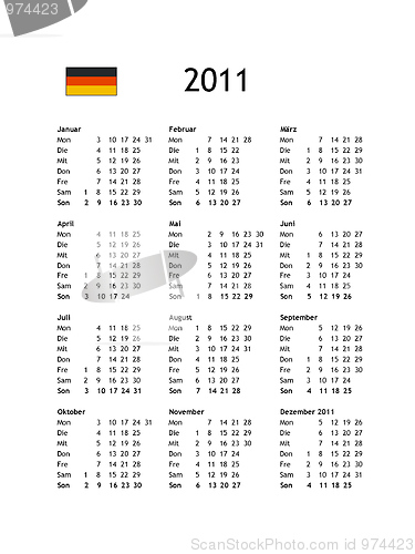 Image of German calendar