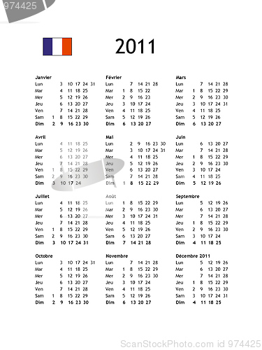 Image of French calendar