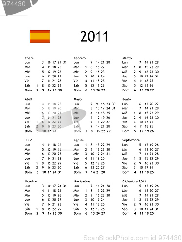 Image of Spanish calendar