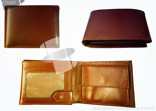 Image of Brown leather wallet