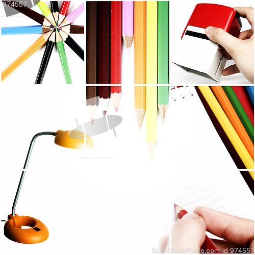 Image of Colorful office collage.