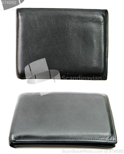 Image of Black leather wallet 