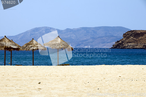 Image of mylopotas beach Ios Cyclades Greece