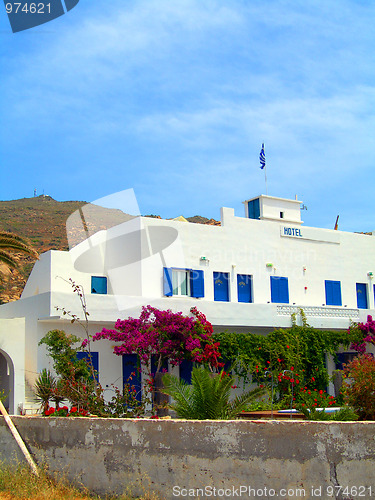 Image of Greek Cyclades island Ios typical architecture