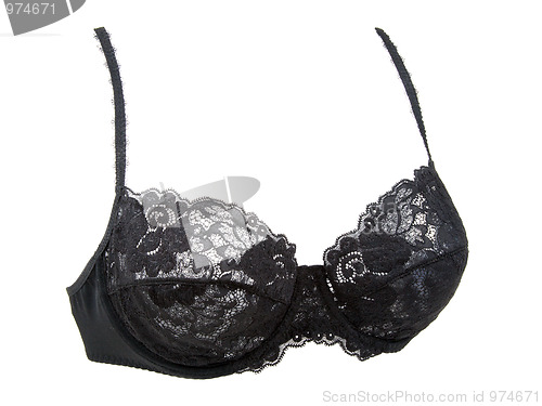 Image of Black bra with pattern