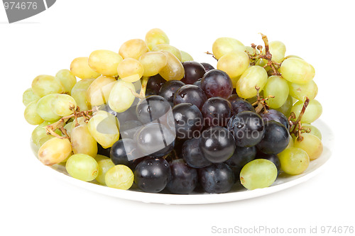 Image of Plate with ripe grape