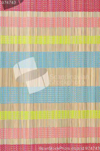 Image of Colour small rug from bamboo