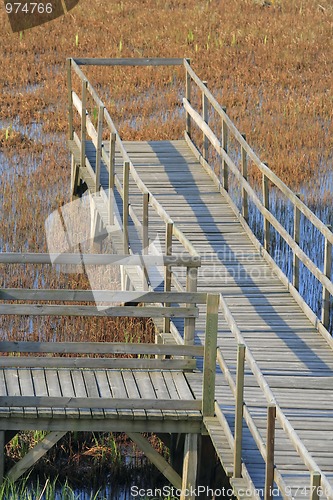 Image of Wooden platform on swamp