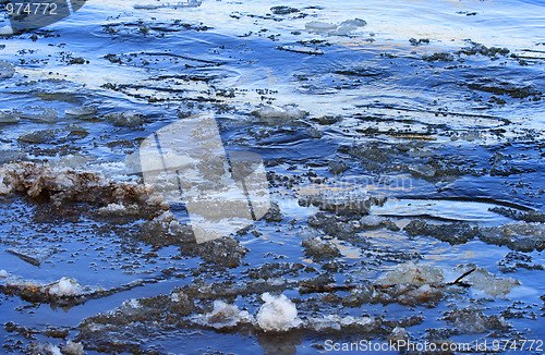 Image of Broken ice on water