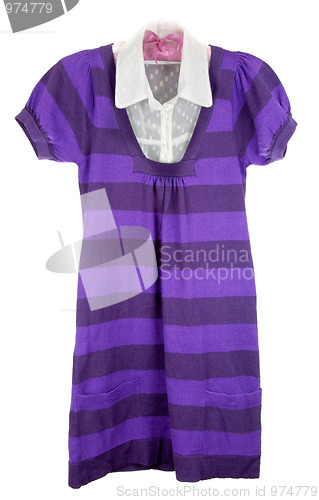 Image of Striped gown violet