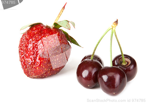 Image of Strawberries and sweet cherries
