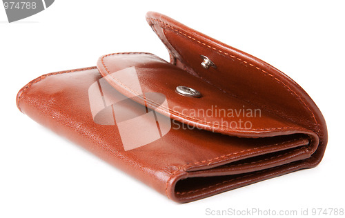 Image of Brown leather purse