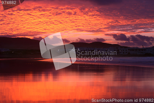 Image of Sunset over Caleta de Famara in Lanzarote