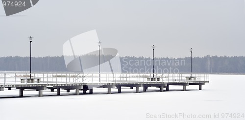 Image of Platform on iced lake