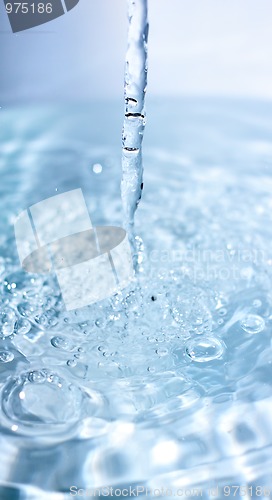 Image of Blue toned water splash