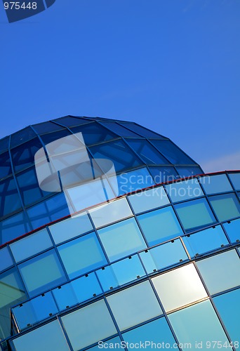 Image of Blue stained glass dome roof