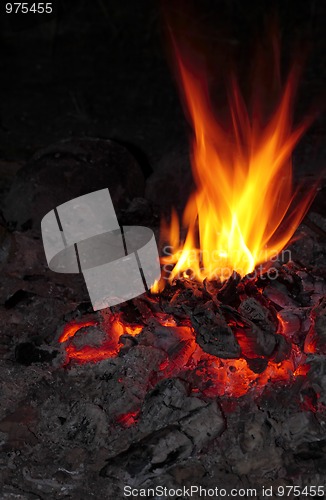 Image of Campfire and red heat