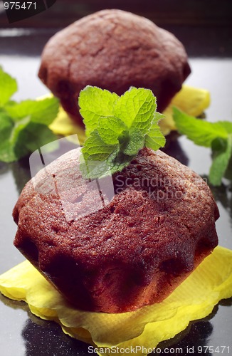 Image of Two chocolate muffins