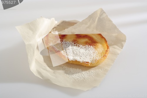 Image of Polish doughnut (racuch) wrapped in paper