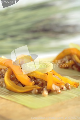 Image of Vegetables passed in style sushi