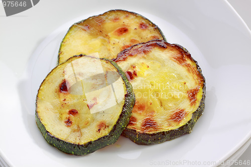 Image of Fried slices of courgette