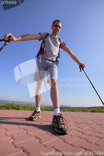Image of Standing hiker