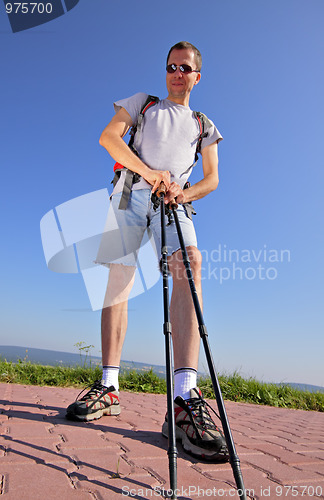 Image of Standing hiker