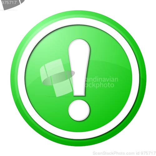 Image of green exclamation point button