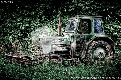 Image of Abandoned tractor in HDR