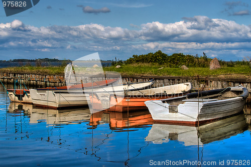 Image of Small harbor with small fishing boats.