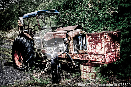 Image of Abandoned tractor in HDR