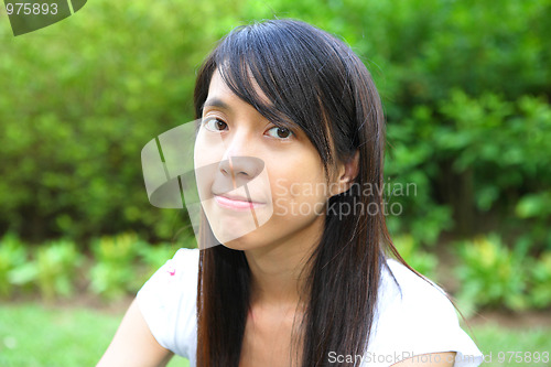 Image of real people, girl smile